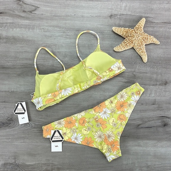 ☀️RVCA☀️ DREAMFIELD BRALETTE DREAMFIELD CHEEKY BIKINI SET - Picture 11 of 15